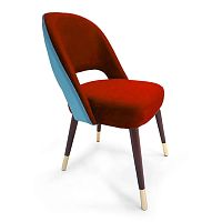 Contemporary dining chair LA HABANAindoorvelvetbeech base