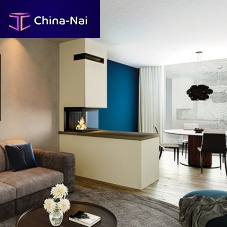 Wood-burning fireplace YUZUgaspelletfree-standing