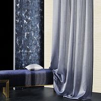 Plaid sheer curtain fabric DAMA viscosepolyesterwashable