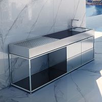Outdoor kitchen COCOAcontemporarystainless steellarge