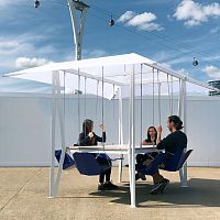 Contemporary table SWINGoakwalnutelm