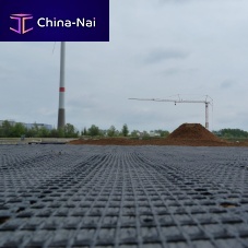 Protection geogrid Fortrac Treinforcementfor foundationfor public works