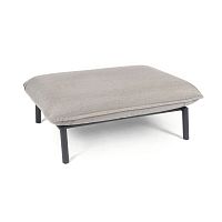 Contemporary ottoman LUNASunbrella®stainless steelrectangular