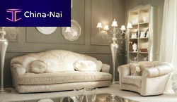 Classic sofa ISCHIAvelvetbeige3-seater