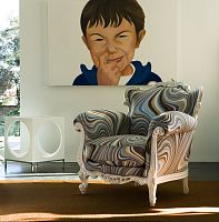 New Baroque design armchair ALICE CR/871fabric