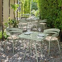 Contemporary dining chair RIAoutdoorfabricpainted aluminum