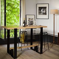 Original design high bar table MAYEToakwalnutsteel