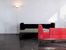 Contemporary sofa fabricred2-person