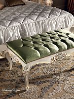 Classic upholstered bench VILLA VENEZIAfabricgreen