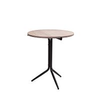 Contemporary pedestal table TRIPODsteellaminateround