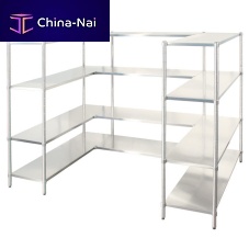 Self-supporting shelving system contemporarystainless steelhome