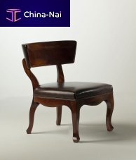 Traditional chair EASY XV - 5602/Lindoorleatherwooden base