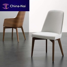 Contemporary chair MARLNE 100 indoorfabricwooden base