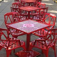 Contemporary table FINDLAYcast aluminumroundsquare