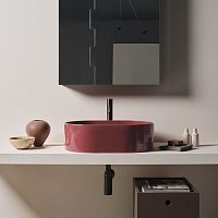 Countertop washbasin THEO - THLAO - CORALLO/CARMINIOceramichigh-glosswithout hole