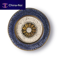 Round plate 5030floralblue