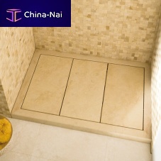 Rectangular shower base ISEOabove floorflushstone