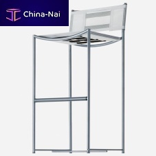 Contemporary bar chair GREEN / 224_Ooutdoorin polyester meshstainless steel base