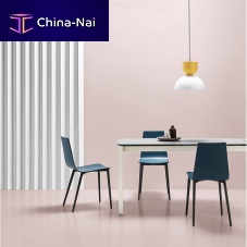 Contemporary chair SALTindoorwoodenmetal base
