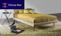 Double bed 5100 ARTHURcontemporaryupholsteredwith headboard