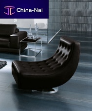 Contemporary fireside chair DADAsteelbrownblack