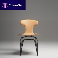 Contemporary chair JOLEindoorleathersteel base