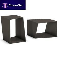 Contemporary stool CLUBsheet metal basefor public spaceoutdoor