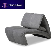 Contemporary fireside chair Arcfabricleatherwith reclining back
