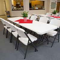Contemporary table 80299Ghigh-density polyethylene (HDPE)powder-coated steel baserectangular