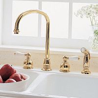 Countertop mixer tap HAMPTONbrasskitchen4-hole