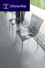Contemporary chair ARIA EASY polycarbonatelacquered metal basestackable