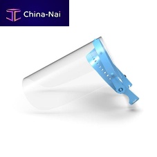 Polypropylene face-shield adultbluetransparent