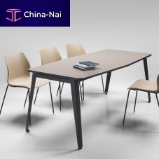 Contemporary table FORUM MINImelaminemetal baseangled
