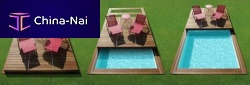 Flat swimming pool enclosure ROLLING DECKwoodenmanual
