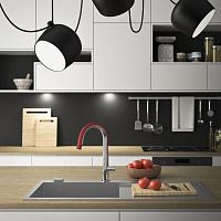 Countertop mixer tap 7406chromed metalkitchen1-hole