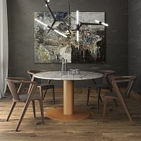 Contemporary bistro table STALKashwalnutmarble