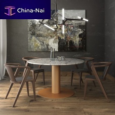 Contemporary bistro table STALKashwalnutmarble