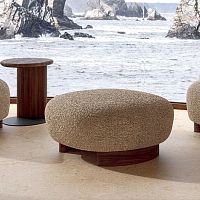 Contemporary pouf Pebble bigfabricoakoval