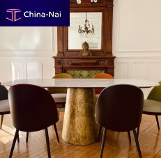 Contemporary dining table JOHANNAmarblemetal baserectangular