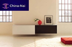 Wall-mounted sideboard CUBEcontemporarymetal