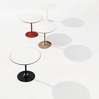 Contemporary pedestal table DIZZIE lacquered MDFmarbleFenix NTM®
