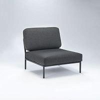 Contemporary fireside chair LEVELfabricaluminumgray
