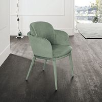 Contemporary chair CLEVELAND indoorfabricmetal base