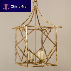 Pendant lamp BAMBOObrasstraditionalcorded