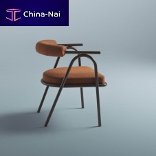 Contemporary chair Babaindoorfabriclacquered metal steel base