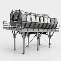 Rotary screen coarse screening