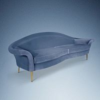 Traditional sofa DOROTHYvelvetbrownblue