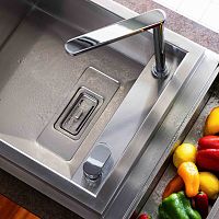 Countertop mixer tap BOX QS 3000stainless steelkitchen2-hole