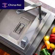 Countertop mixer tap BOX QS 3000stainless steelkitchen2-hole
