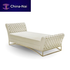 Contemporary daybed LUST fabricpolished brass baseindoor